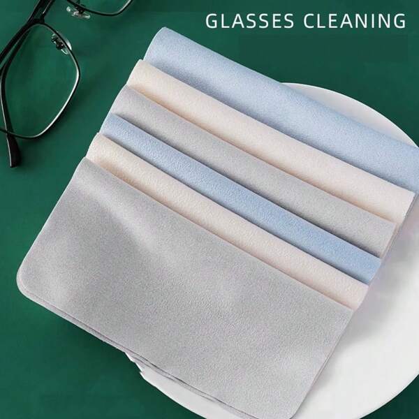 3/5/6/10/12pcs High Quality Glasses Cleaning Cloth, Ultra-Fine Fiber Cleaning Glasses Cloth, Wiping Mobile Phone Screen, Jewelry Wiping, Piano,Lens, Watch Cloth, Can Be Reused,Lens Cleaning Wipe, Glasses Cleaner,Eyeglass Sunglasses Cleaning Cloth,Screen Cleaner For Computers, Phones And Tablets
