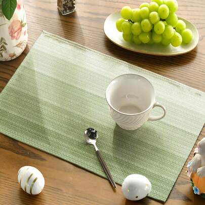 4pcs/6pcs Ombre Tablecloth, Modern Living Room & Dining Table Decor Placemats, Washable, Kitchen Table Mat, Heat Resistant Table Topper Decoration, Suitable For Home Party, Outdoor Camping Table Decor, Coffee Table, Spring & Summer Home Decor