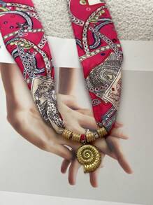 1 pieza Collar de concha, sol y corazón con cinta elegante y de lujo, estilo bohemio y creativo, para dama, hermana, pareja, graduación, regalo, adecuado para uso diario, citas, fiestas, vacaciones, verano y playa
