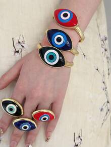 One Piece, Vòng tay mở giọt dầu Devil's Eye, độc đáo và thích hợp để đeo hàng ngày - Xem 3