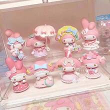 Sanrio Sanrio Blind Box Series Melody Tea Party Collectible Desktop Figure Ornaments Plush Doll, Thoughtful Gift, Party Favor, 1pc Randomly Shipped