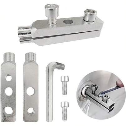 1 件新款螺纹提取器水龙头角阀 46 水龙头水管通用螺纹提取器，1/2 英寸和 3/4 英寸损坏螺丝拆卸工具套件，全功能管道螺纹维修和管道维护配件，适用于家庭和工业