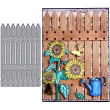 1pc Garden Fence Design Metal Cutting Die, Arts Paper Carving Template, For Paper Card Making, Scrapbooking, DIY Card Album Craft Decoration