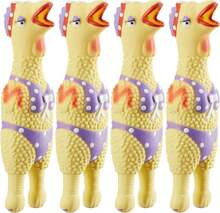 Outward Hound By Charming Pet Squawkers Earl Latex Squeaky Rubber Chicken Dog Toy, Funny Interactive Holiday Toy For Dogs, Large Size - 亨麗埃塔.斯莫爾 - 查看 1