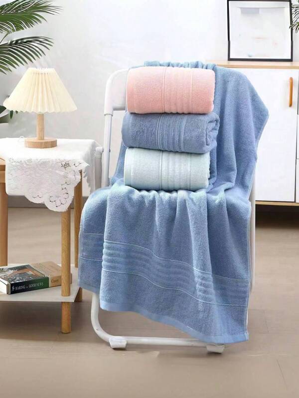 1pc 100% Cotton Interrupted Pearl Pattern Bath/Hand Towel, Simple & Elegant Luxury, Everyday Bathroom Face Towel, Super Soft, Absorbent, Skin-Friendly, Suitable For Bathroom, Gym, Hotel, Beach Vacation, Daily Essential, Perfect Gift For Home & Travel