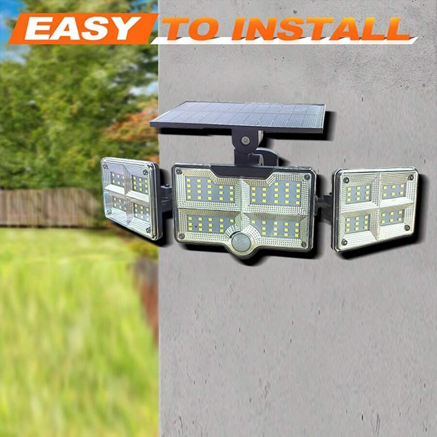Solar Security Light Outdoor Light 122 LED ,Solar-Powered Waterproof Wall-Mounted Flood Light Motion Sensor, IP65 Waterproof, 3 Modes