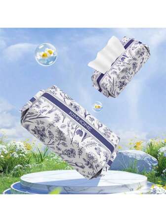 KIMHOME 60pcs Thicker, Softer & Highly Absorbent Natural Disposable Pearl-Textured Nonwoven Facial Towels, Travel Wet/Dry Use Cleansing & Makeup Remover Soft Towels