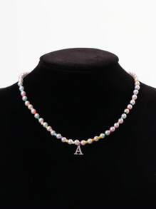 1 pieza de joyería personalizada con cuentas estilo bohemio de la A a la Z, joyería versátil para uso diario que se adapta fácilmente del ambiente de playa a la fiesta. Accesorio liviano y llamativo, adecuado para usar en capas o solo.