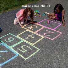 Large Chalk Set Park Tree Reflection Painting Graffiti Street Art Chalk, 7 Vibrant Colors For Colorful Painting Fun On Asphalt, Roads And Sidewalks[Random Packaging], Back To School - Multicolor - View 4