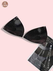 Reusable Invisible Self-Adhesive Bra For Women, Classic French Triangle Cup, Backless & Strapless Silicone Nipple Pasties, Transparent Detachable Straps - Sexy Lingerie Accessories. Seamless Nude Underwear With Buttons, Suitable For Parties, Weddings, Formal Dresses Or Daily Wear.