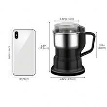 Mini Electric Grinder, Household 300ml Ultra-Fine Food Grinder, Coffee Grinder, Spice And Pepper Grinder, Grain Grinder,UK Plug(Black,Silver) - View 3