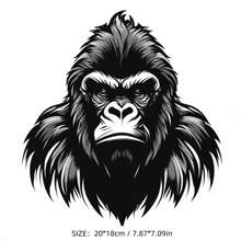 1pc Black & White Animal Series Fierce Lion Head, Wolf, Leopard, Gorilla King Kong 3D Effect Car Scratch Cover Sticker Decal For Automotive, Motorcycle, Vehicle Decoration - one-size - View 18