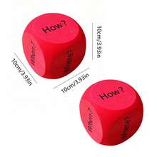 BELLKIDS 4 PCS Spelling Dice, 4 Colors, Roll Dice, Learning Dice, Question Dice, Suitable For , Reading, Home, Party Games