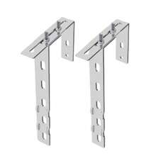 Ganchos de montaje para módulos solares (2 unidades), de acero inoxidable, para balcón, soporte fotovoltaico, kit de instalación de barandilla, soportes solares, ganchos para balcón. - Plateado - Ver 7