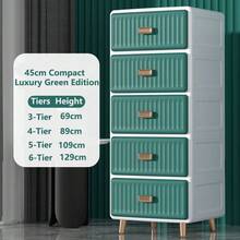 5/4/3/2/1-Tier Narrow Gap Drawer Storage Cabinet, Slim Side Shelf Unit, Multi-Layer Plastic Nightstand, Bathroom - Multicolor - View 30