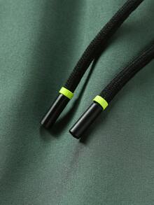 男士夏季轻便运动跑步短裤，透气户外徒步和骑行宽松短裤 - 綠色 - 查看 5