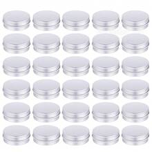 30 latas de hojalata de 30 Pa con tapa de tornillo y borde metálico redondo, contenedores para bálsamo de labios con tapas (1 onza) - Multicolor - Ver 2