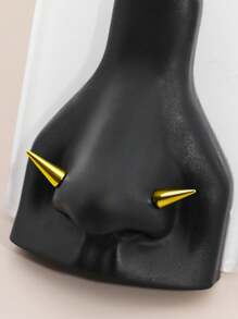 1pc/2pcs Spike Nose Studs, Nose Ring 20g Nostril Screw Ring With Complete Range Of Cone And Spike Sizes Nose Piercing, Nose Jewelry, Nose Pin