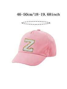 1 buah Topi Baseball Anak-Anak dengan 26 Huruf A-Z, Cocok untuk Anak Perempuan Balita Usia 1-3 Tahun, Topi Pelindung Matahari untuk Aktivitas Luar Ruangan - Berwarna merah muda - View 11