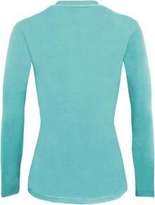 Women's Under Scrub Tee Crew Neck Long Sleeve-Shirt - Burgundy - View 9