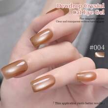 RS NAIL RSNAIL Esmalte de uñas en gel de ojos de gato con cristales efecto gota de rocío, 6 colores pastel de cristal de hielo para uñas de verano con brillo, purpurina, efecto holográfico y reflectante. Pegamento para uñas magnético que requiere curado LED/UV. Regalo para mujeres para salón de belleza y manualidades de arte de uñas en casa.