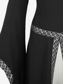 Renaissance Dresses For Women Costume Fairy Renaissance Dress Ball Gown Medieval Irish Peasant Dress,Vestido Negros Elegantes - 黑色 - 查看 5