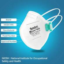 2025NIOSH Approved  Mask Particulate Respirators, Pack Of 60  Face Masks, Individually Wrapped,White - 30 Pack - White - View 10