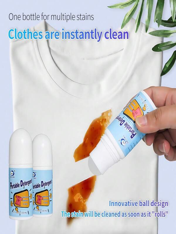 Ipc(50ml)/Upgraded Version Stain Remover Portable Clothes Roling Bead No-Wash Emergency Fast Clear Iquid Roller-Ball Cleaner Clothe Fabric Cleaning Toc