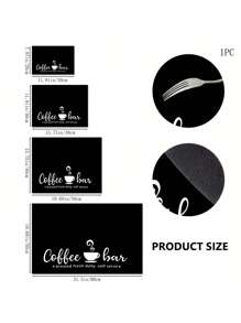 1pc Home Decor, Coffee Cup Printed Drain Mat, New Absorbent Kitchen Counter Drying Pad, Kitchen Dish Drying Mat - Dish Pad, Soft Diatomite Non-Slip Quick Dry Mat, Suitable For Kitchen Counter, Coffee Maker, Espresso Machine, Etc.