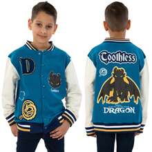How to Train Your Dragon Boys Jacket , Toothless Boys Bomber Jacket, Baseball Jackets For Kids - Blue - View 2