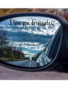 我爱你，开车，镜子贴纸，摩托车配件，摩托车后视镜贴纸，贴纸汽车配件，汽车内饰贴纸，汽车后视镜贴纸，汽车内饰化妆镜贴纸，防水PVC汽车贴纸，汽车通用，后视镜装饰贴，汽车必需品，摩托车用品