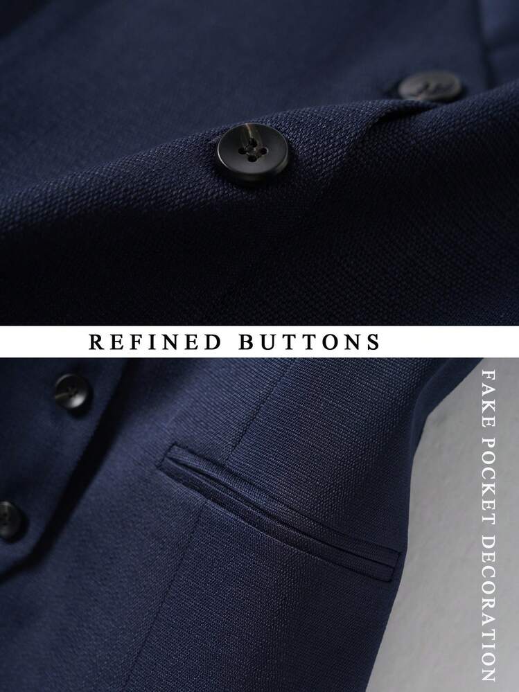 Gilet unicolore pour femmes, veste col V, style printemps automne, mode pour le trajet, vêtements pour femmes été - bleu indigo - Voir 4