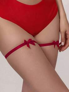 2pcs Solid Color Women Thigh Harness Belt Elastic Goth Punk Style Leg Ring Suitable For Daily Stocking Matching Accessories - A - View 3