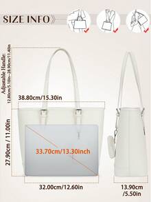 NEWHEY 女士手提包，真皮单肩包，大容量钱包和手提包套装，带可拆卸小袋
