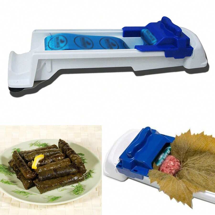Magic Roller For Meat Vegetable, Stuffed Grape Cabbage Leaf Rolling Tool Machine - Xanh và trắng - Xem 1