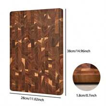 1 Tabla de cortar de madera de acacia empalma, esencial para la cocina de casa, madera sólida, con doble cara utilizable, tabla de cortar para la cocina