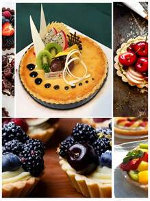 2/5/8/10/12 طقم قوالب تارت البيض، 12 طقم قوالب كيك دائرية، قوالب تارت البيض الصغيرة، صواني خبز غير لاصقة، تستخدم لتارت البيض والفطائر الهلامية وكعك أعياد الميلاد بأنماط الزهور والكيك الجبني وكيك الموسلي. صواني الخبز وأدوات الخبز.