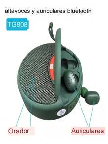 Mini Bocina Portátil Con Audífonos Integrados Aleatorio - Multicolor - Ver 4