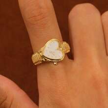 1pc Minimalist & Unique Painting Dial Watch Ring Set, Versatile Jewelry Accessory, Couple Gift - Multicolor - View 9