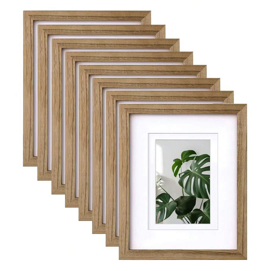 Un juego de 8 marcos de fotos decorativos (10 pulgadas 8 * 10), marcos de fotos de escritorio y de pared de 8x10, adecuados para exhibir documentos de certificado, carteles y otros marcos de fotos decorativos