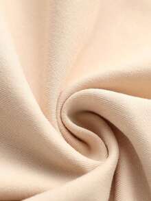 女童卡通印花圆领短袖T恤，春夏休闲风 - 杏色 - 查看 6