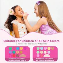 女童化妆套装公主化妆包礼盒儿童演出彩妆套装仿真梳妆台口红眼影腮红儿童过家家化妆化妆品非真妆 - M-635 彩妝包 - 查看 9