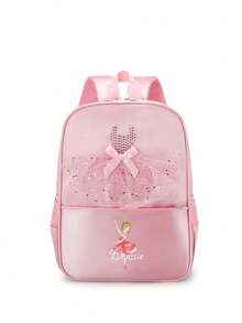 Custom Dance Bag, Can Be Printed With Personalized Name Or Holiday Greetings. Customize Your Own Backpack. Fashionable Casual Multifunctional Backpack, Cute Lace Ballet Bag. This Lightweight Coin Purse Is Perfect For Teenagers To Use In Daily Life,Chic Autumn,Kids,Customized Kids Bag - Multicolor - View 31