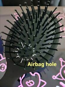 1支迷你便携造型梳 - 黑色、蓝色和粉色可选 - 哑光树脂手柄搭配柔软橡胶刷毛 - 按摩头皮，轻松梳理长发 - 专业沙龙美发工具、美容配件和旅行必备品，适用于造型、梳理和头发护理，包含：梳子、解结梳、梳子套装、梳子、卷发梳、女士梳子、头发、旅行、美发产品、美发工具、美发用品、发型师、发型师配件、理发店、美发设备 - 彩色 - 查看 6