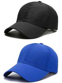 2pcs/1pc Breathable Quick Drying Hat Outdoor Hat Man And Women Summer Thin Breathable Peaked Cap Sports Running Baseball Cap For Men And Women Sunshade Quick-Drying Mesh Baseball Cap - Sun Protection Breathable Adjustable Cycling Hiking