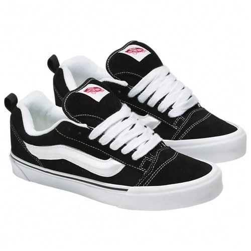 Vans Knu Skool 男鞋 - 黑色 - 查看 1