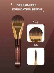MAANGE 2 set di pennelli da trucco professionali, pennello per fondotinta e correttore, pennello per fondotinta liquida, strumenti da trucco con fibra morbida, facili da trasportare, set adatto come regalo per donne e ragazze