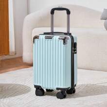 Lightweight Vertical Trolley Suitcase, Students College Business Travel Luggage With Wheels, Scratch-Resistant Password Lock, Expandable Carry-On Bag For School School Accessories School Stuff