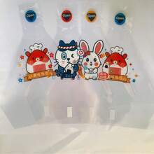 1套/100个可爱米饭和蔬菜卷包装袋，可爱樱桃卡通三角寿司袋，便当配件和寿司制作模具