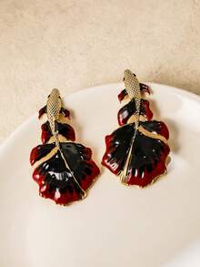 1 Pair Red Wedding Dress Ruffle Design Resin Goldfish Earrings - Betta Fish Earrings - View 20